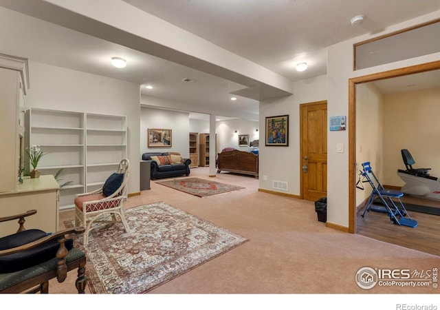 6836 Spanish Bay Dr, Windsor, CO 80550 - interior space featuring visible vents, recessed lighting, and baseboards