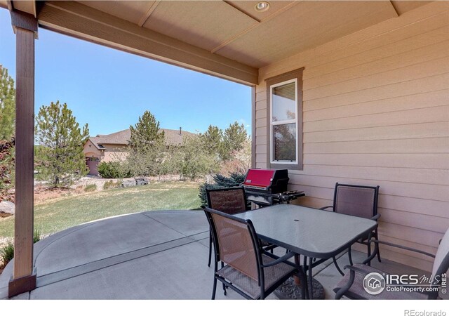 view of patio / terrace featuring outdoor dining area