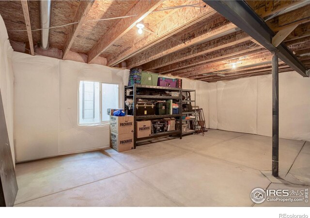 view of basement
