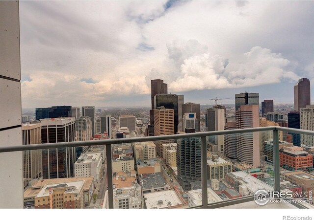 balcony with a city view