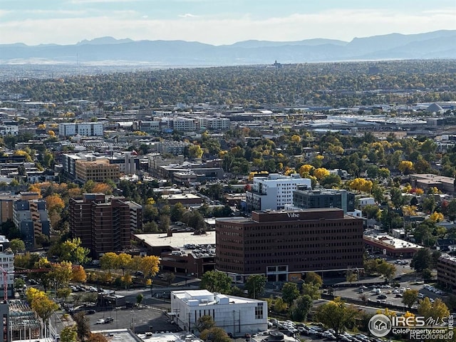 property's view of city with a mountain view