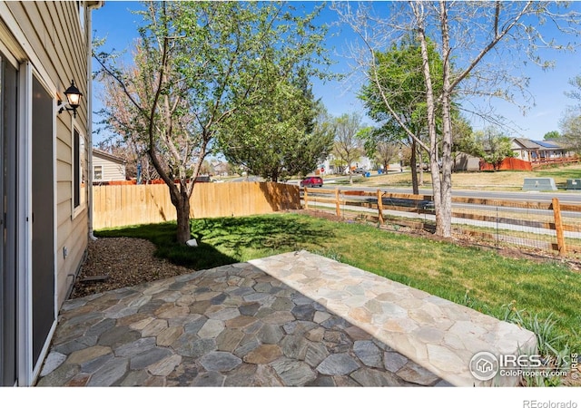 view of patio / terrace with a fenced backyard