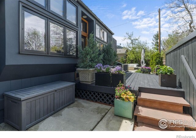 view of patio / terrace featuring a wooden deck