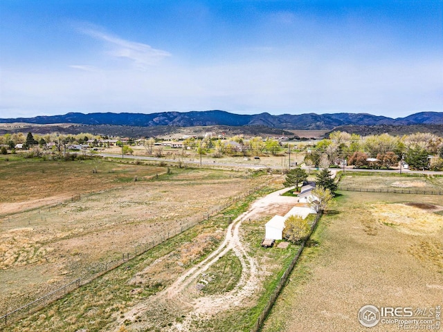 mountain view with a rural view