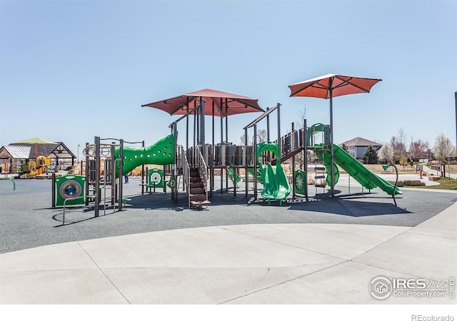 view of community jungle gym