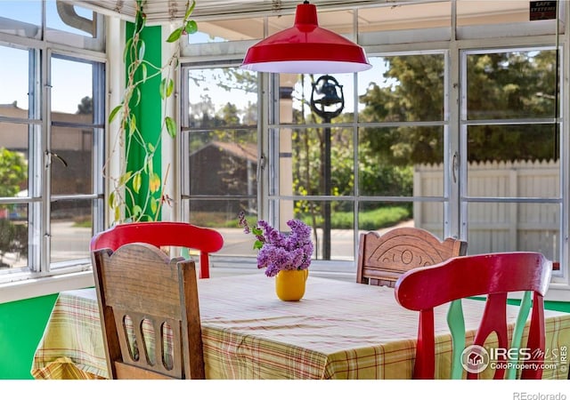 view of sunroom / solarium