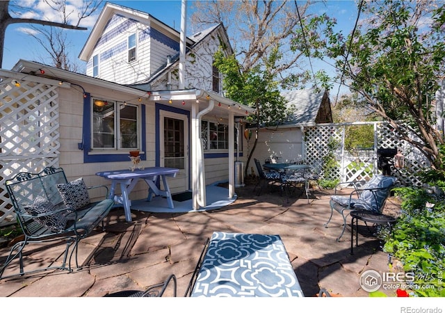 view of patio / terrace featuring outdoor dining space