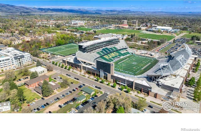 bird's eye view featuring a mountain view