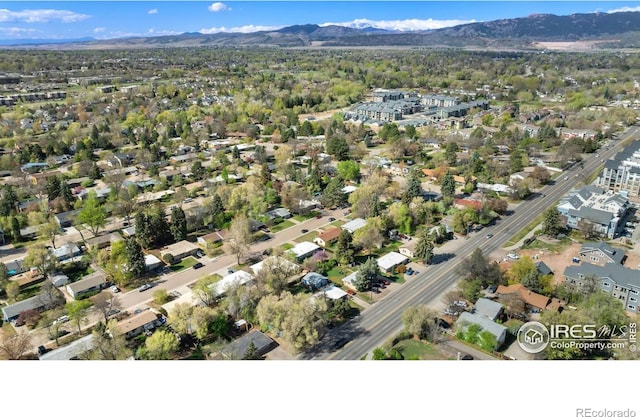 aerial view featuring a mountain view
