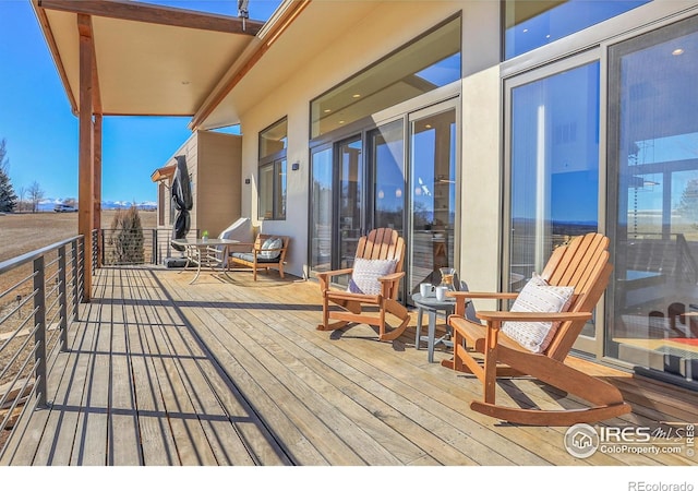 11251 Lookout Dr, Longmont, CO 80504 - view of wooden terrace