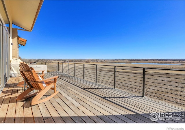 11251 Lookout Dr, Longmont, CO 80504 - deck with a water view