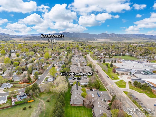 1231 W Swallow Rd Unit 314, Fort Collins, CO 80526 - aerial view featuring a residential view and a mountain view