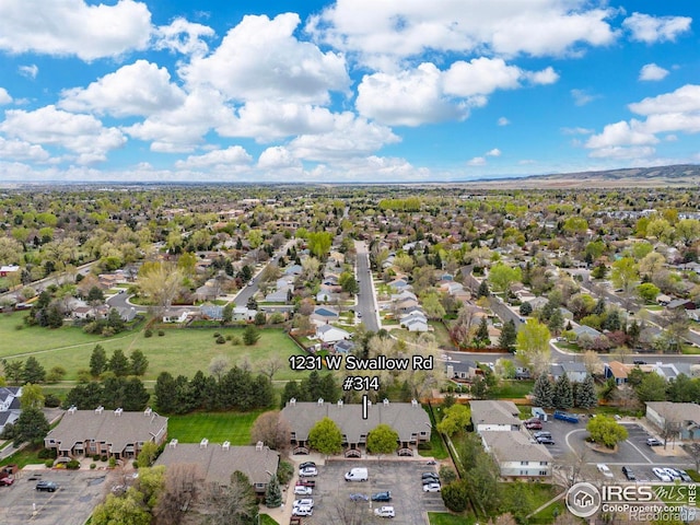 1231 W Swallow Rd Unit 314, Fort Collins, CO 80526 - aerial view featuring a residential view