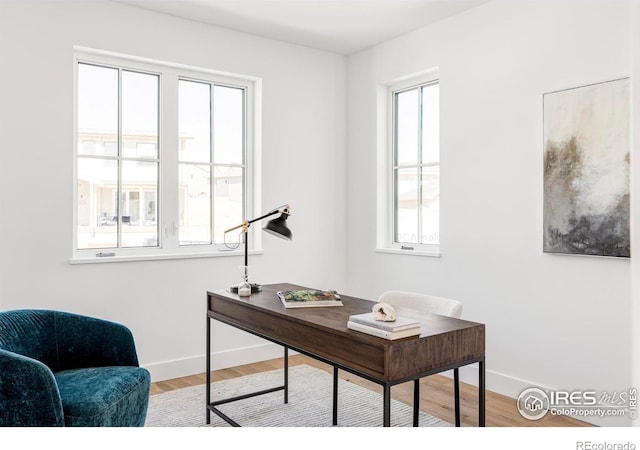 914 Eldorado Ln, Louisville, CO 80027 - office area featuring baseboards and light wood-style flooring