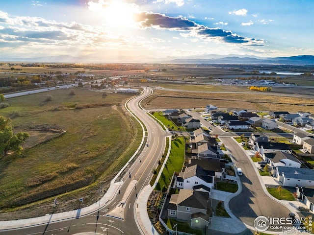 5845 Shadow Creek Ct, Windsor, CO 80528 - aerial view of residential area featuring a mountain backdrop