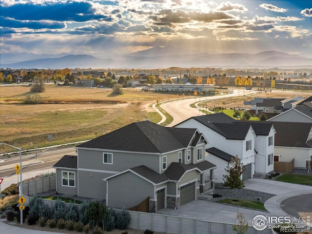 5845 Shadow Creek Ct, Windsor, CO 80528 - aerial view of residential area with a mountain backdrop
