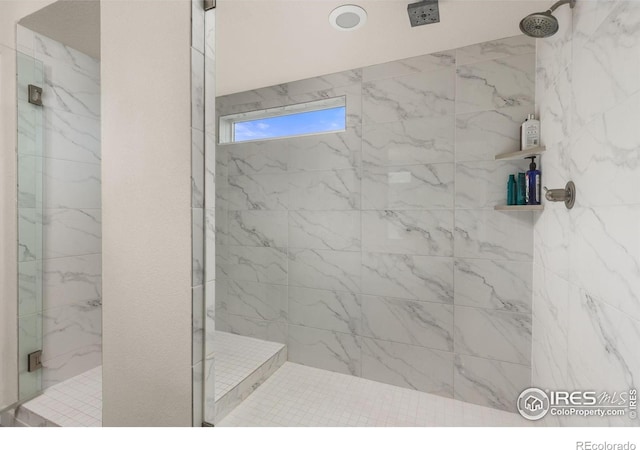 5845 Shadow Creek Ct, Windsor, CO 80528 - full bathroom featuring a marble finish shower