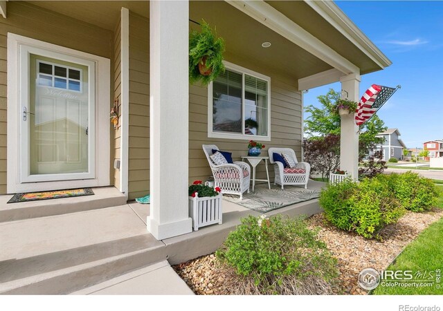 3803 Peach St, Wellington, CO 80549 - entrance to property featuring covered porch