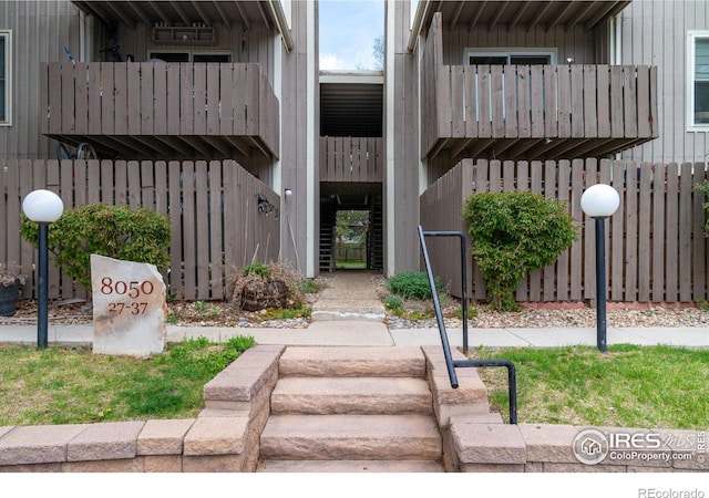 exterior space with fence