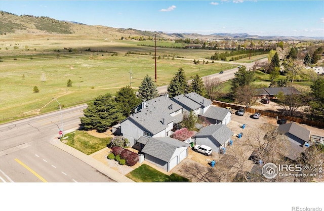 3050 W Stuart St Unit 3, Fort Collins, CO 80526 - birds eye view of property featuring a mountain view and a rural view