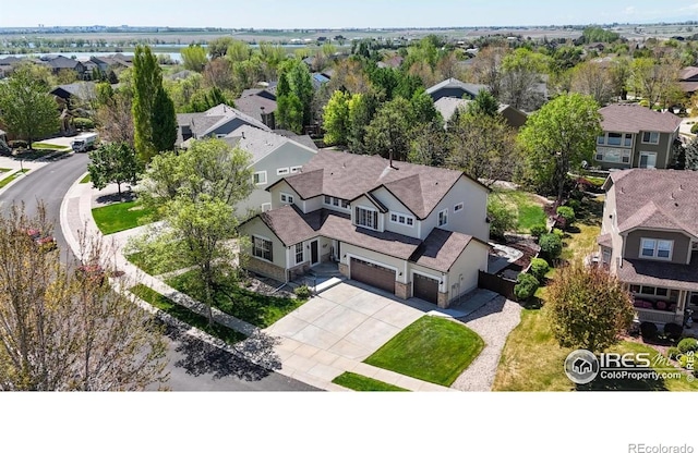 aerial perspective of suburban area