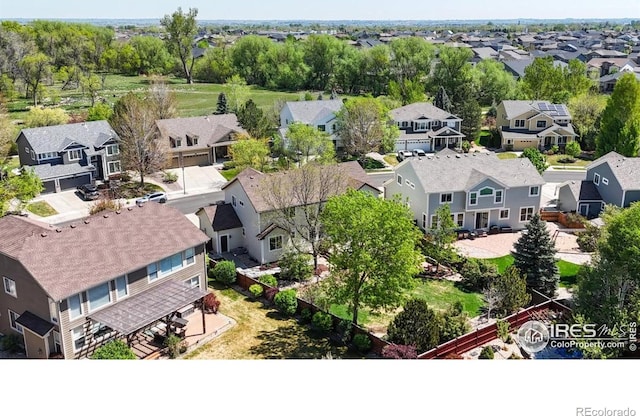 aerial view of residential area