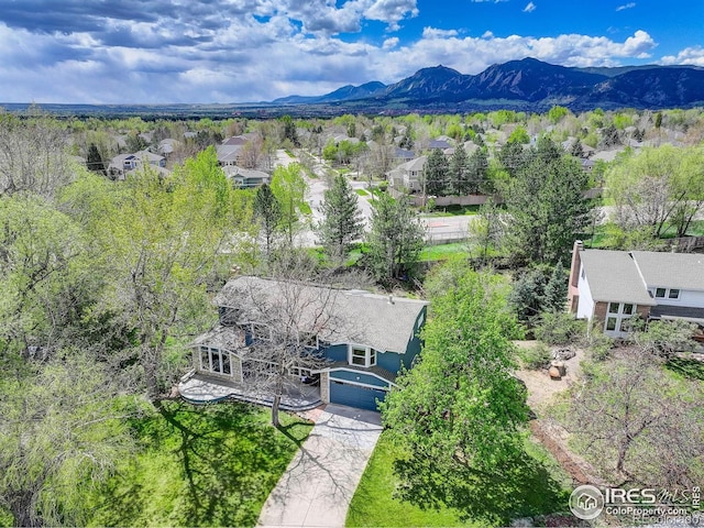 4251 Peach Way, Boulder, CO 80301 - aerial perspective of suburban area featuring mountains