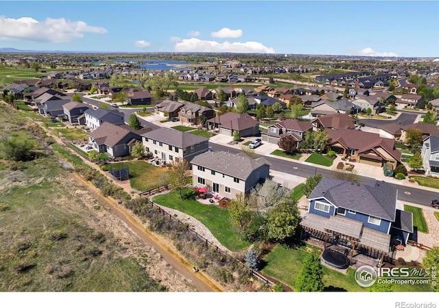 bird's eye view featuring a residential view
