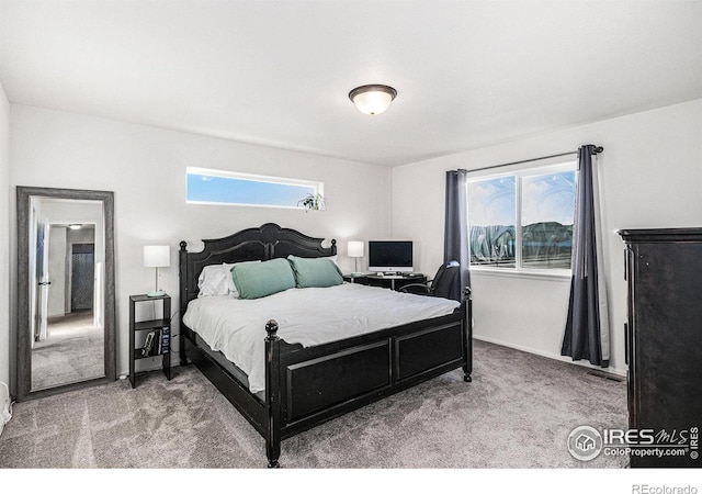 bedroom with carpet
