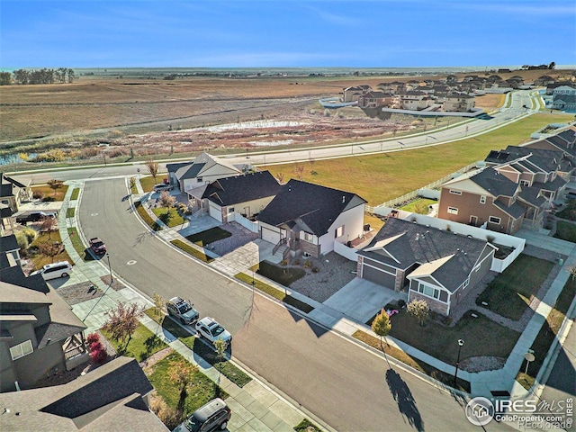 drone / aerial view with a residential view