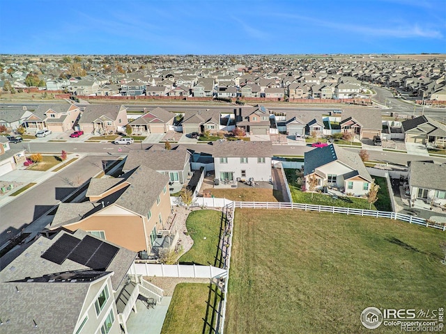 drone / aerial view featuring a residential view