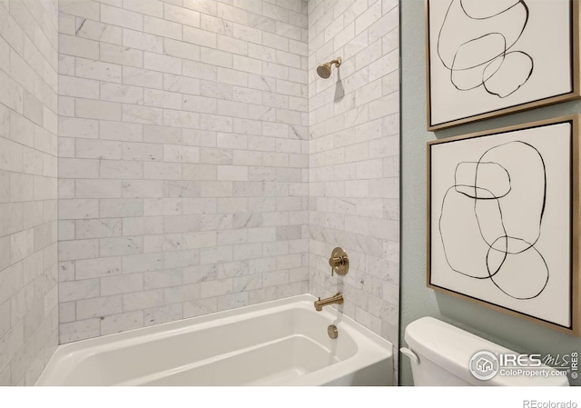 full bath featuring shower / bathtub combination and toilet