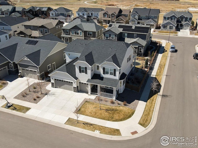 birds eye view of property featuring a residential view