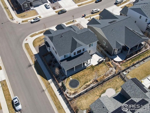 aerial view featuring a residential view