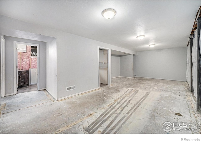 basement with visible vents