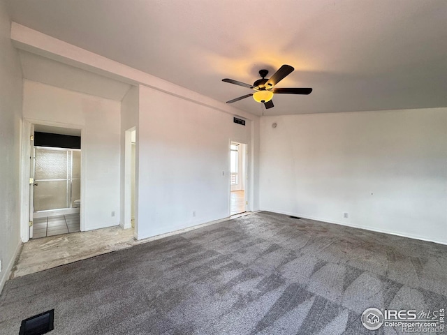 115 Arapaho Ridge Rd, Livermore, CO 80536 - unfurnished room with carpet flooring, a ceiling fan, and visible vents