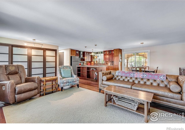 living room featuring wood finished floors