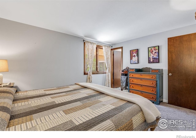 view of carpeted bedroom