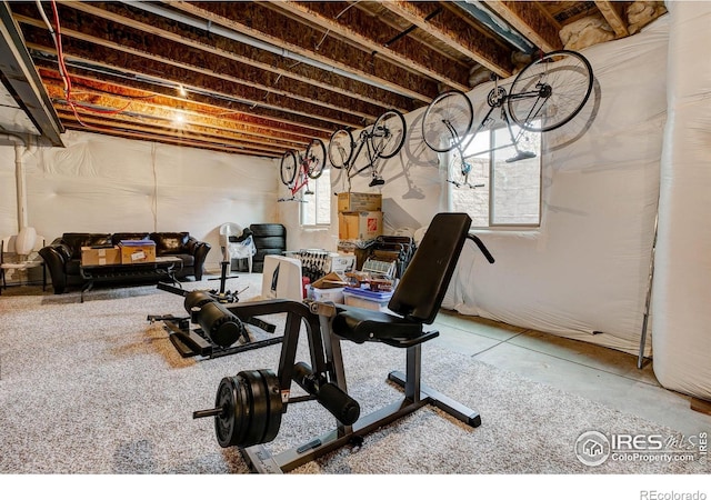 view of exercise area