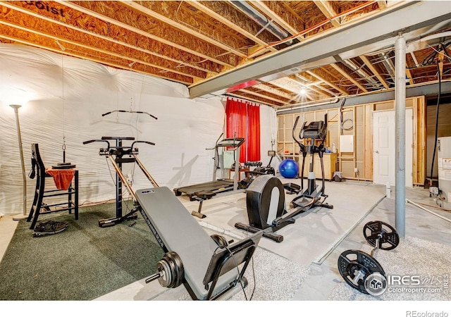 view of exercise area