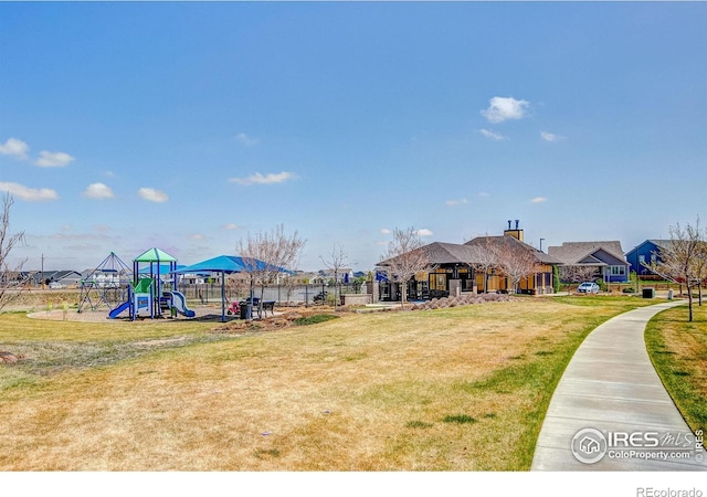 view of yard with playground community