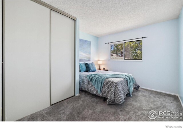 1309 Alexandria St, Lafayette, CO 80026 - carpeted bedroom with a closet and a textured ceiling