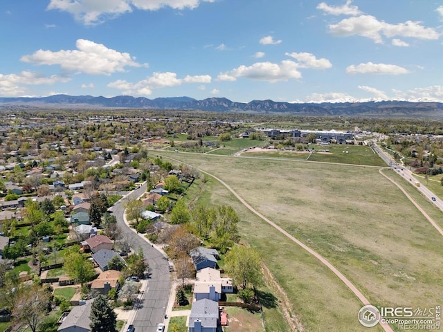1309 Alexandria St, Lafayette, CO 80026 - aerial view of property's location with mountains