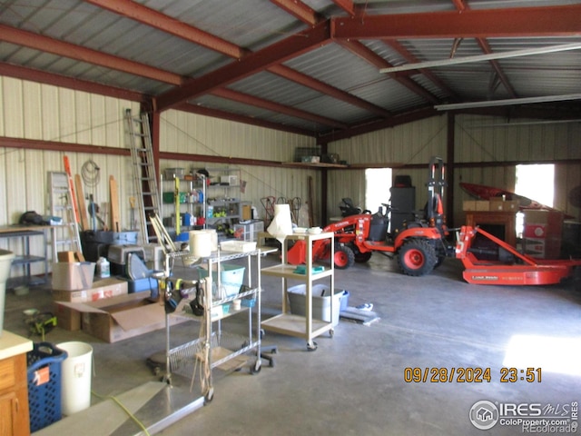 13969 County Road 33, Sterling, CO 80751 - garage featuring metal wall