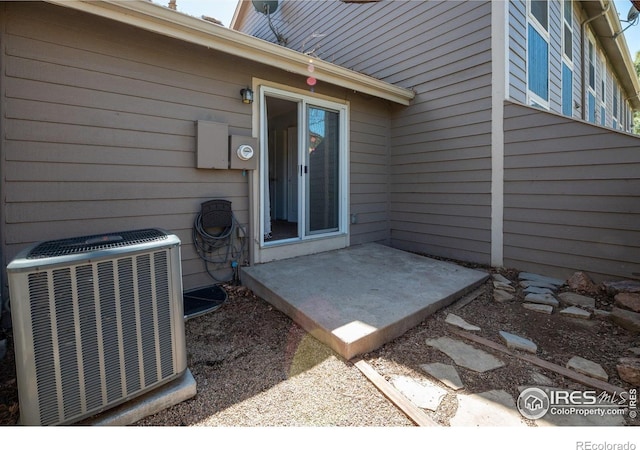 view of patio with central air condition unit