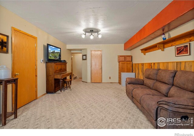 view of carpeted living room