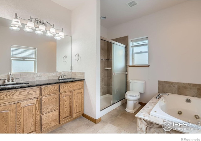1720 Chaparro Cir, Berthoud, CO 80513 - full bath featuring toilet, a stall shower, and a sink