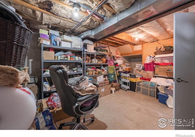 view of storage room