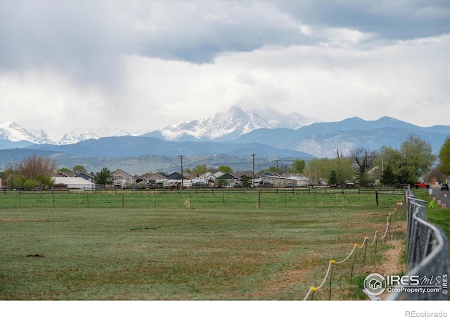 property view of mountains featuring a rural view