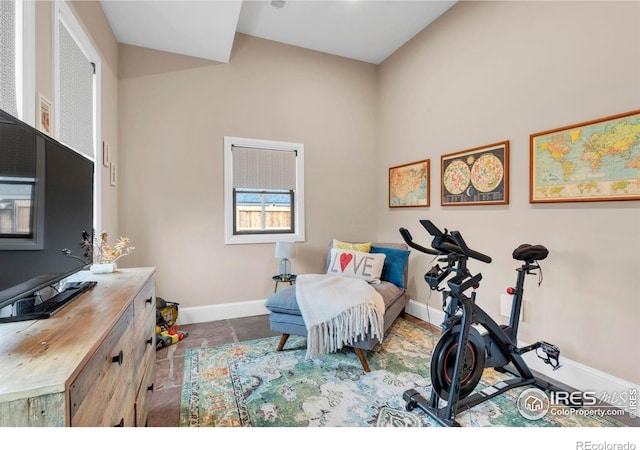 bedroom with baseboards